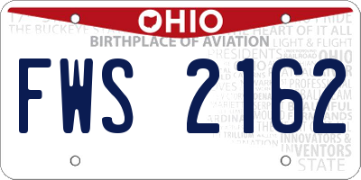 OH license plate FWS2162