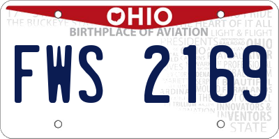 OH license plate FWS2169