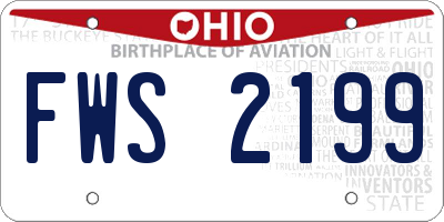 OH license plate FWS2199