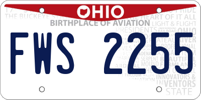 OH license plate FWS2255