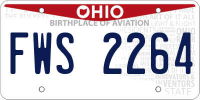 OH license plate FWS2264