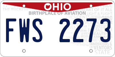 OH license plate FWS2273