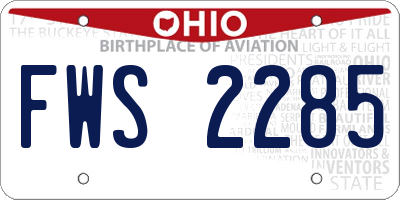 OH license plate FWS2285