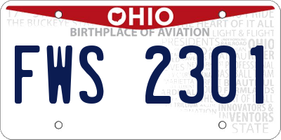 OH license plate FWS2301