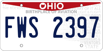 OH license plate FWS2397