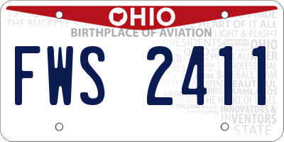 OH license plate FWS2411