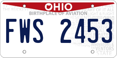 OH license plate FWS2453