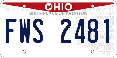 OH license plate FWS2481