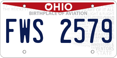 OH license plate FWS2579