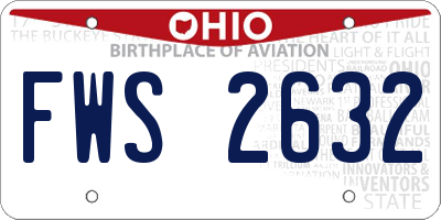 OH license plate FWS2632