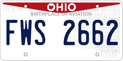 OH license plate FWS2662