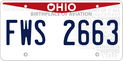 OH license plate FWS2663