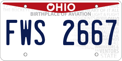 OH license plate FWS2667