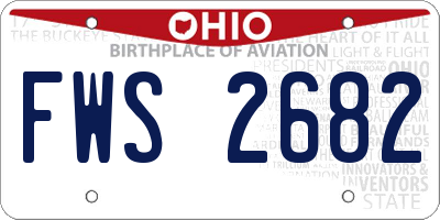OH license plate FWS2682