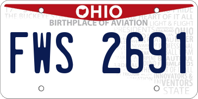 OH license plate FWS2691