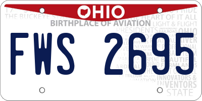 OH license plate FWS2695