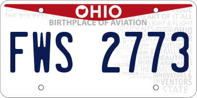 OH license plate FWS2773