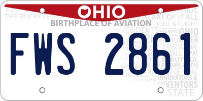 OH license plate FWS2861