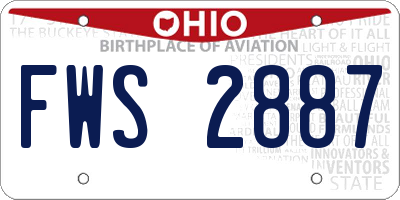 OH license plate FWS2887