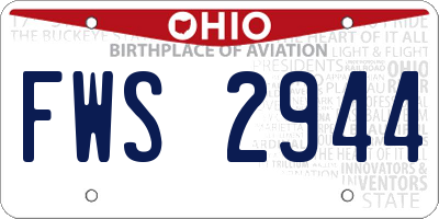 OH license plate FWS2944