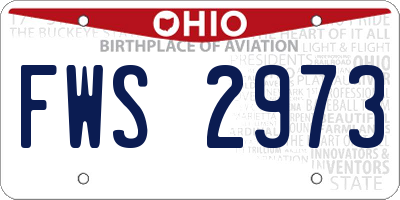 OH license plate FWS2973