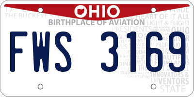 OH license plate FWS3169