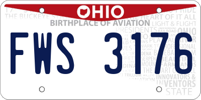 OH license plate FWS3176