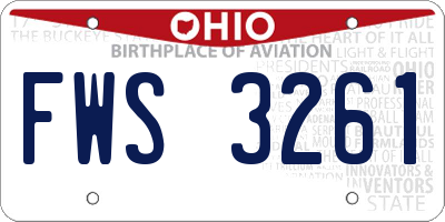OH license plate FWS3261