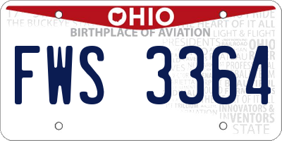 OH license plate FWS3364
