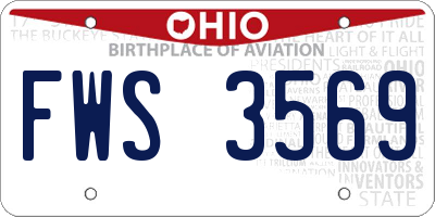 OH license plate FWS3569
