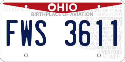 OH license plate FWS3611