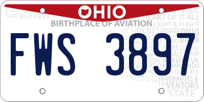 OH license plate FWS3897