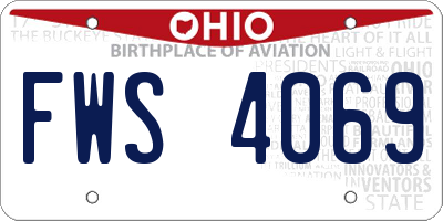 OH license plate FWS4069