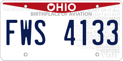 OH license plate FWS4133