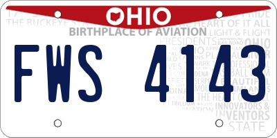 OH license plate FWS4143