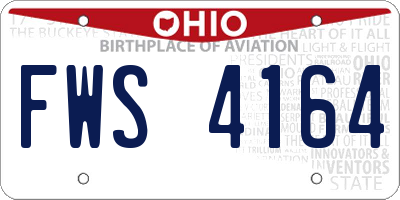 OH license plate FWS4164