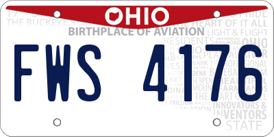 OH license plate FWS4176