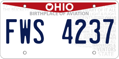 OH license plate FWS4237