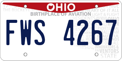 OH license plate FWS4267