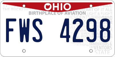 OH license plate FWS4298
