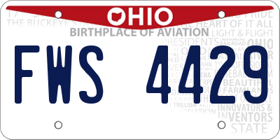 OH license plate FWS4429