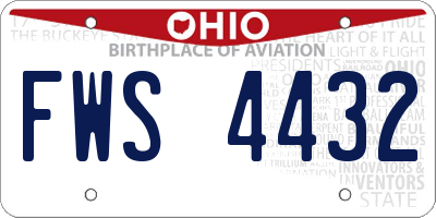 OH license plate FWS4432