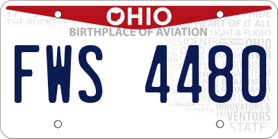 OH license plate FWS4480