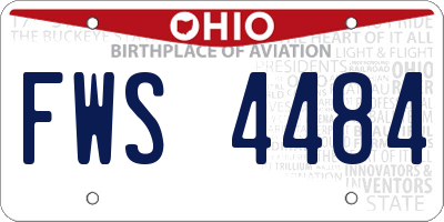 OH license plate FWS4484