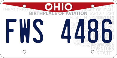OH license plate FWS4486