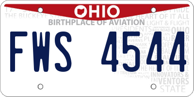 OH license plate FWS4544