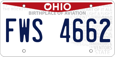 OH license plate FWS4662