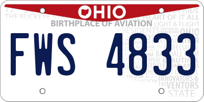 OH license plate FWS4833