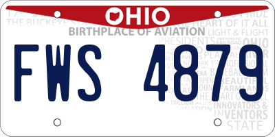 OH license plate FWS4879