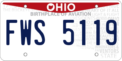 OH license plate FWS5119